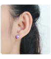 Heart Stone Set Stud Earrings STS-217